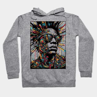 Abstract portrait of Jean Michel Basquiat Hoodie